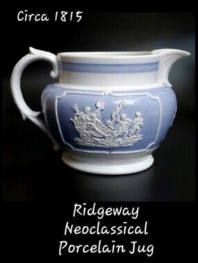 Circa 1815 Ridgeway Neoclassical Porcelain Jug